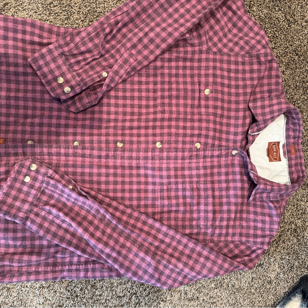 Red Ale Pink Casual Button Down Shirt